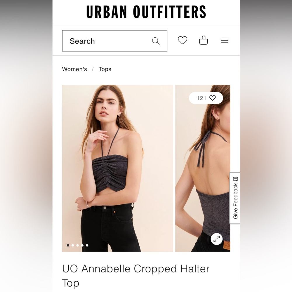 Urban outfitters Annabelle Cropped Halter Top